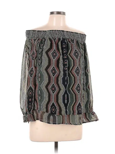 Pre-owned Soho 3/4 Sleeve Blouse In Green