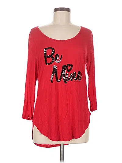 Pre-owned Soho 3/4 Sleeve Blouse In Red