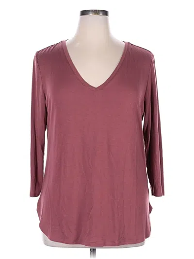Pre-owned Soho 3/4 Sleeve T-shirt In Burgundy