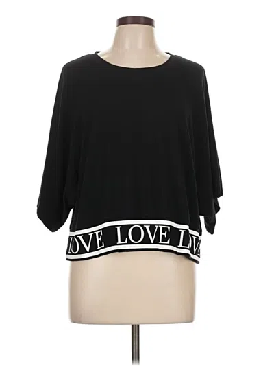 Pre-owned Soho 3/4 Sleeve T-shirt In Black