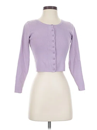 Pre-owned Soho Apparel Ltd Cardigan Sweater In Purple