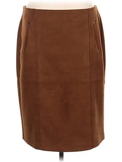 Pre-owned Soho Apparel Ltd Faux Leather Skirt In Brown