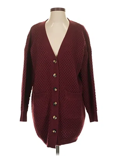 Pre-owned Soho Cardigan Sweater In Burgundy