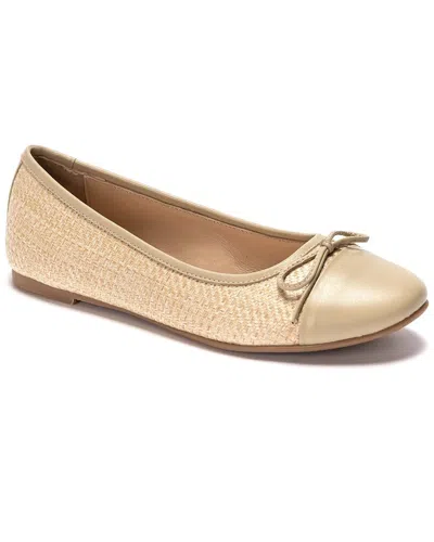 Soho Collective Eve Straw Ballerina Flat In Beige