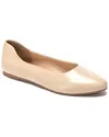Soho Collective Nova Leather Ballerina Flat In Beige