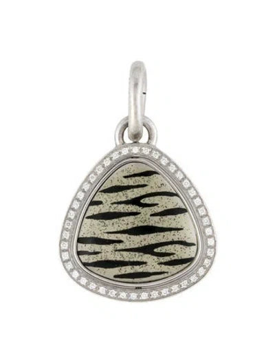 Pre-owned Soho Diamond & Resin Pendant, 2" In Multi
