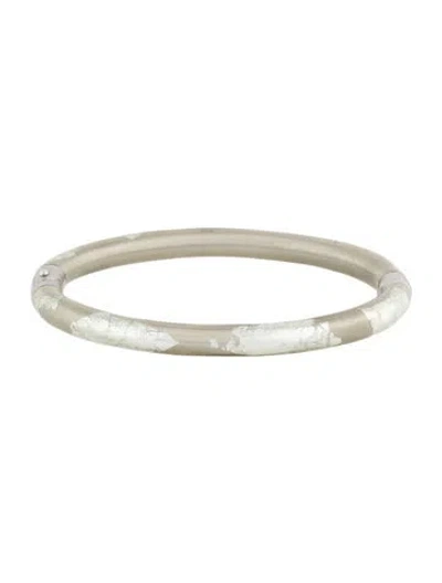 Pre-owned Soho Enamel & Foil Hinge Bangle Bracelet, 6.5" In Multi