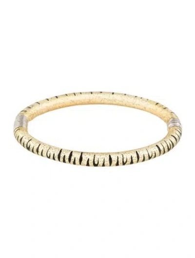 Pre-owned Soho Enamel Oro Hinged Bracelet, 6.5" In Multi
