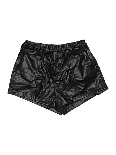 Pre-owned Soho Faux Leather Shorts In Black