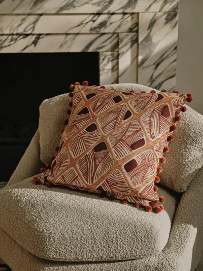 Soho Home Ackley Square Cushion In Pink