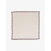 Soho Home Albert Embroidered Linen And Cotton Napkins Set Of Four In Multi