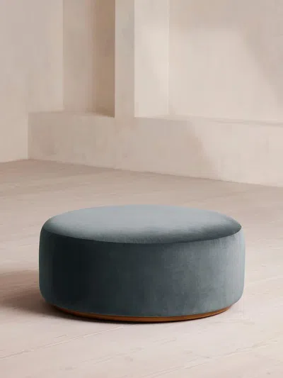 Soho Home Aline Ottoman In Blue