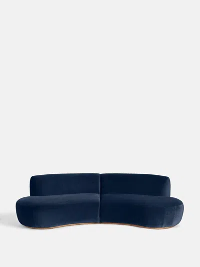 Soho Home Aline Serpentine Sectional Sofa In Blue