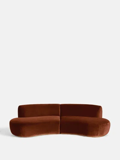 Soho Home Aline Serpentine Modular Sofa In Brown