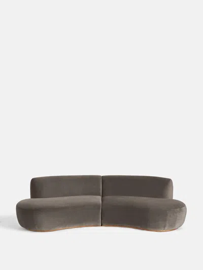 Soho Home Aline Serpentine Sectional Sofa In Gray