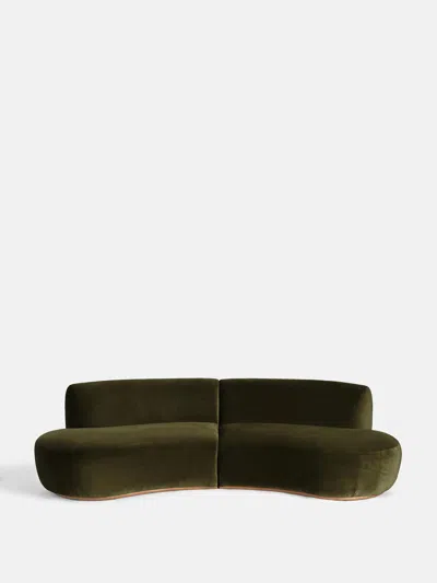 Soho Home Aline Serpentine Sectional Sofa In Green