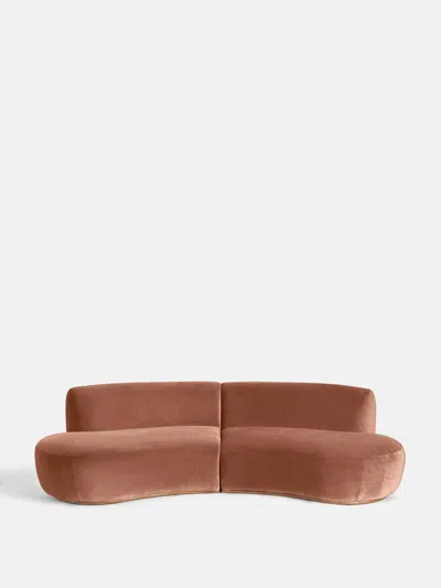 Soho Home Aline Serpentine Sectional Sofa In Pink