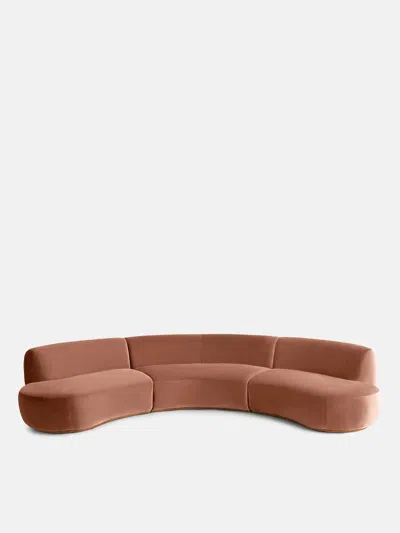 Soho Home Aline Serpentine Sectional Sofa In Antique Rose