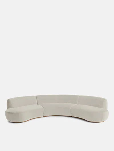 Soho Home Aline Serpentine Sectional Sofa In Porcelain