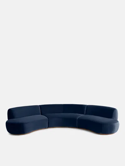 Soho Home Aline Serpentine Sectional Sofa In Royal Blue
