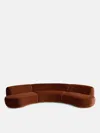 Soho Home Aline Serpentine Sectional Sofa In Rust