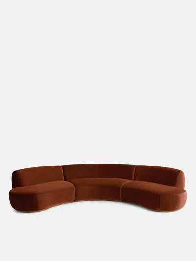 Soho Home Aline Serpentine Sectional Sofa In Rust
