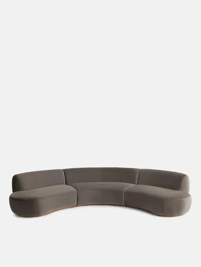 Soho Home Aline Serpentine Sectional Sofa In Taupe
