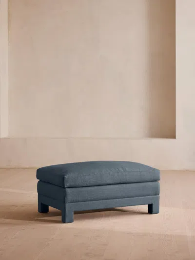 Soho Home Ashford Ottoman In Blue