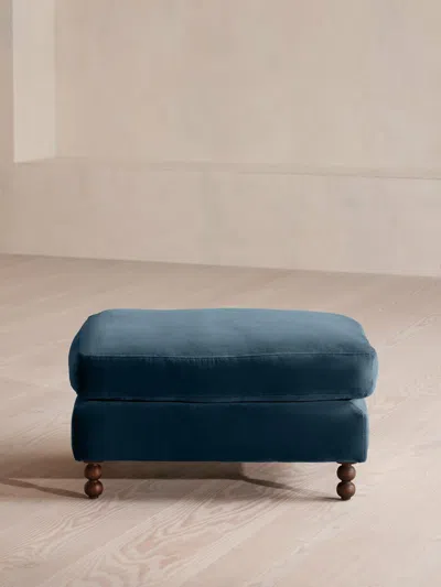 Soho Home Audrey Rectangle Ottoman In Blue