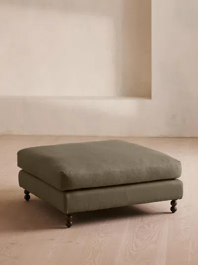 Soho Home Audrey Square Ottoman In Green