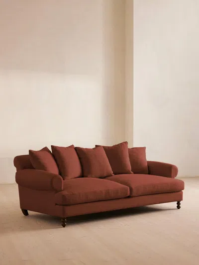 Soho Home Audrey Three Seater Sofa In Red