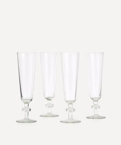 Soho Home Avenell Champagne Glasses Set Of Four In Clear