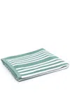 Soho Home Green And White House Pool Striped Towel In Green