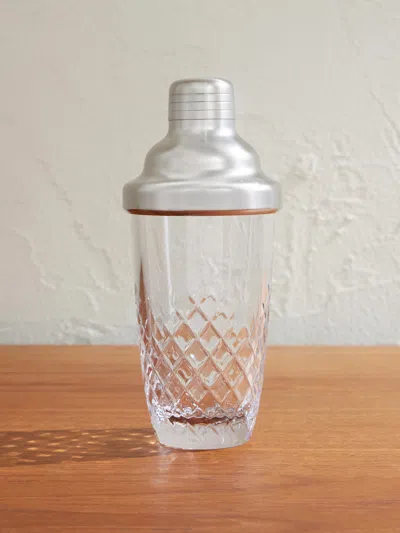 Soho Home Barwell Crystal And Stainless Steel Cocktail Shaker In Silver