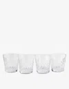 Soho Home Barwell Diamond-cut Crystal Tumblers Set Of Four