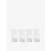 Soho Home Barwell Highball Crystal-glass Tumblers Set Of Four