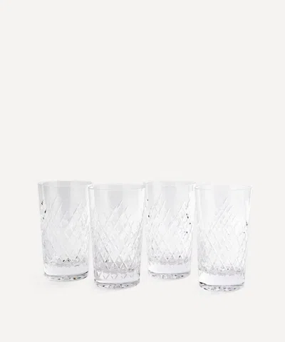 Soho Home White Barwell Crystal Highball Glass Set In Neutrals