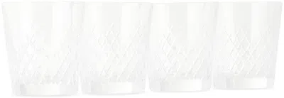 Soho Home Barwell Rocks Glasses Set, 4 Pcs In Cut Crystal