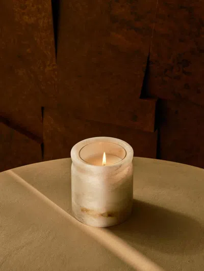 Soho Home Bergamot & Mandarin Zest Alabaster Marble Candle 250g In Neutral