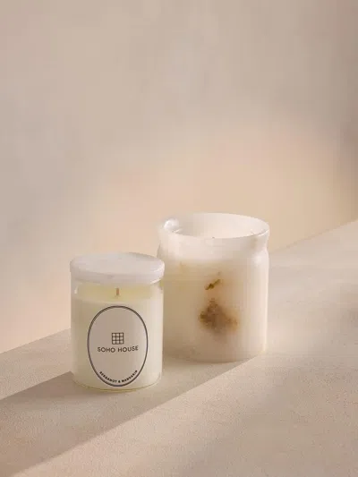 Soho Home Bergamot & Mandarin Zest Alabaster Marble Candle & Refill Bundle