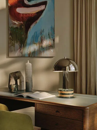 Soho Home Bowen Table Lamp In Blue
