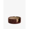 Soho Home Brass Coasters And Marble Holder Set Of Four