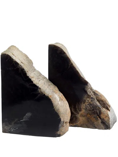 Soho Home Brown Balfern Petrified Wood Bookends Set