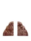 Soho Home Joanie Jasper Stone Scalloped Bookends In Brown