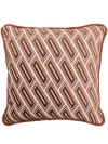 Soho Home Vende Geometric-pattern Cushion (50cm X 50cm) In Brown