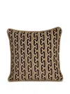 Soho Home Budleigh Geometric-pattern Square Cushion In Brown
