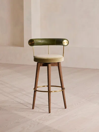 Soho Home Calvert Barstool In Green