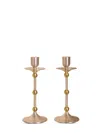 Soho Home Cilia Candlestick Set Of Two In Silver