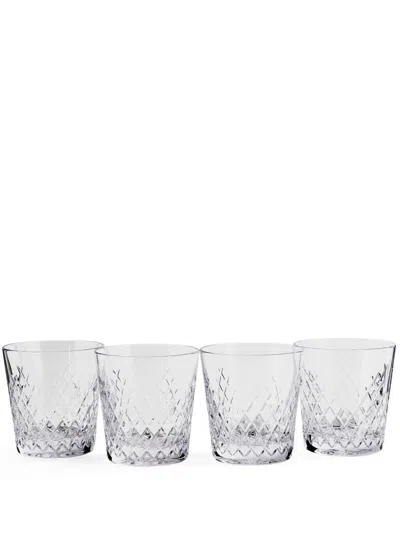 Soho Home White Barwell Crystal Glass Rocks Set In Neutrals