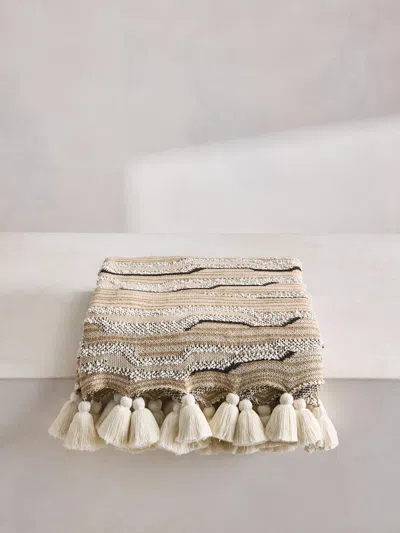 Soho Home Cloud Knitted Tassel-detail Throw In Neutral